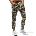 Calças de corrida apertadas masculinas com camuflagem por atacado, personalizadas